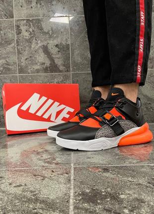 Мужские кожаные кроссовки nike air max 270 react orange / middle #найк