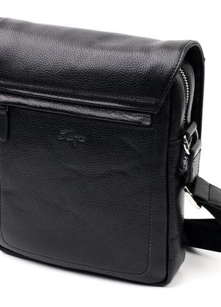 Сумка-портфель на плечо karya 20904 кожаная черный2 фото
