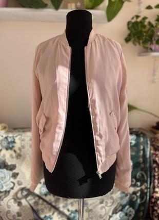 Бомбер куртка ветровка розовая, размер s9 фото