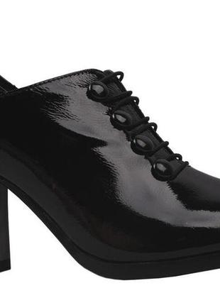 Туфлі жіночі erisses лакова натуральна шкіра, колір чорний2 фото