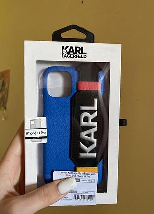 Чохол karl lagerfeld  with strap (blue) для iphone 11 pro 5