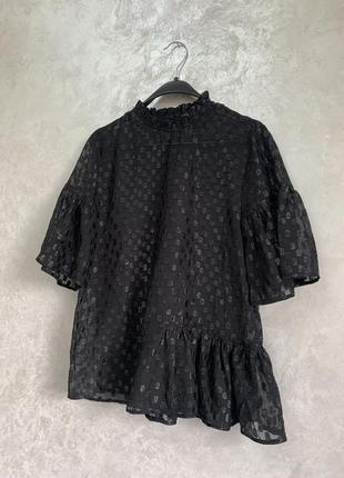 Напівпрозора блуза з люрексною ниткою