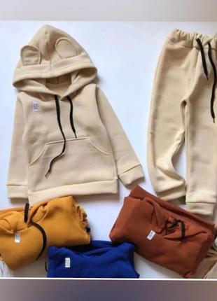 Теплые костюмы трехнитка на флисе, много цветов