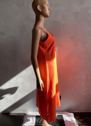 Яскраве помаранчеве плаття міді2 фото