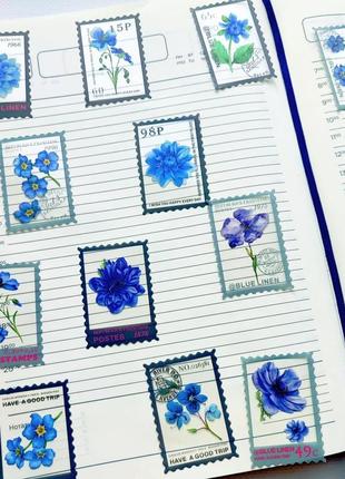 Набір для скрапбукінгу наклейки стікери зображення для щоденників блокнотів записників квіти