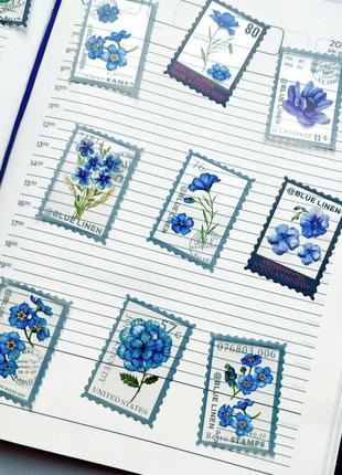 Набір #16 для скрапбукінгу наклейки стікери зображення для щоденників блокнотів записників квіти2 фото