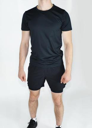 Костюм спортивний чоловічий , шорти+легінси і футболка nike jordan
