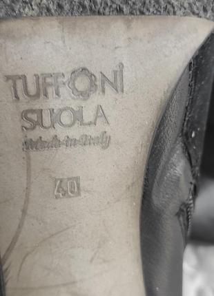 Ботинки tuffoni suola комбинированные кожаные с замшей4 фото