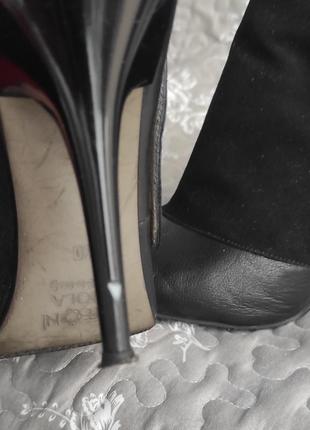 Ботинки tuffoni suola комбинированные кожаные с замшей7 фото