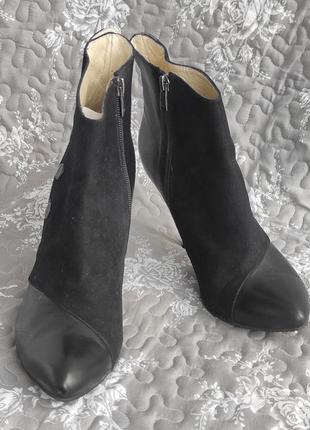 Ботинки tuffoni suola комбинированные кожаные с замшей1 фото