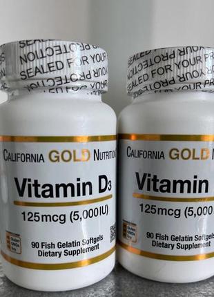 Витамин д3 5000 ме, 90 и 360 капсул, сша, california gold nutrition витамин d31 фото