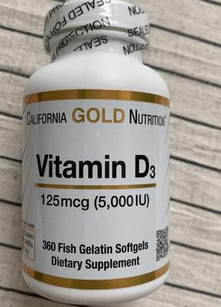 Витамин д3 5000 ме, 90 и 360 капсул, сша, california gold nutrition витамин d33 фото