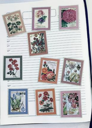 Набір для скрапбукінга, картинки зображення марки стікери для щоденників блокнота скетча записника
