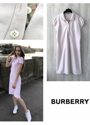 Хлопковое платье поло burberry оригинал / спортивное платье поло