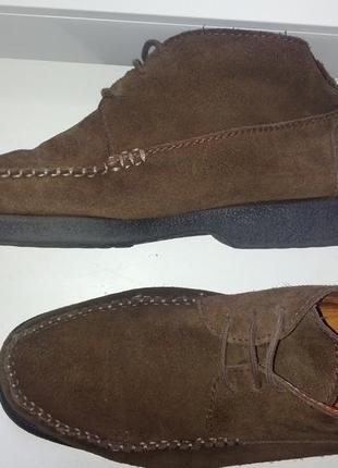 Мягчайшие замшевые ботинки,41,5разм,стелька 27,5см.