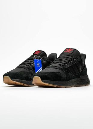 Чоловічі кросівки adidas zx 500 rm all black red