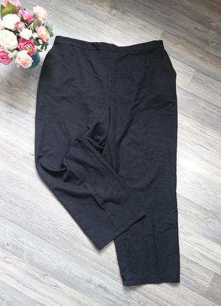 Женские базовые чёрные брюки штаны большой размер батал 54/56 осень зима2 фото