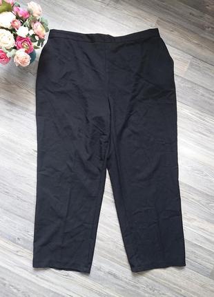 Женские базовые чёрные брюки штаны большой размер батал 54/56 осень зима3 фото