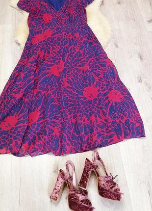 Шифонова сукня. яскрава жіноча сукня міді. плаття 👗