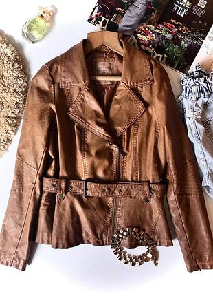 Легендарна косуха guess коричнева, дуже крута кожанка, жіноча шкіряна куртка, коричнева