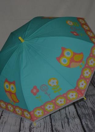 Парасоля парасолька дитяча тростина з яскравими картинками сова совушка