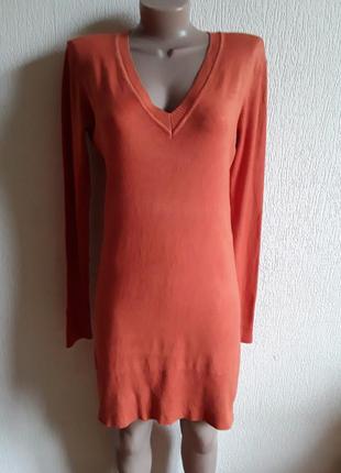 Сукня джемпер теракотового кольору
