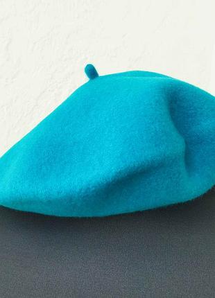 Яскравий вовняний берет tonak, тонак. стильна класика