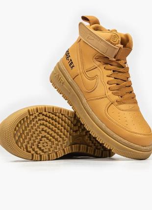 Мужские высокие кожаные кроссовки nike air force gore-tex  #найк