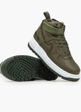 Мужские высокие кожаные кроссовки nike air force gore-tex #найк