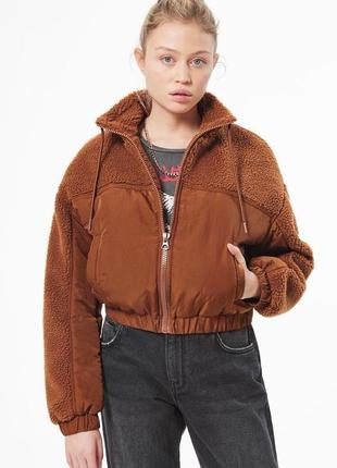 Jennyfer нова жіноча куртка із екоовчини teddy