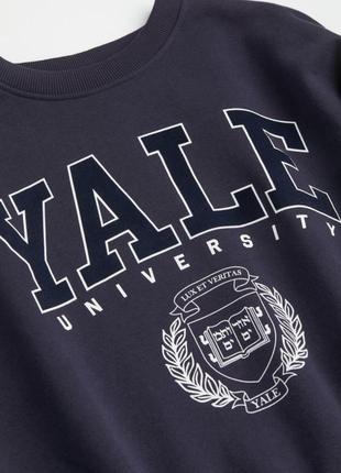 H&m світшот на флісі yale свитшот толстовка2 фото