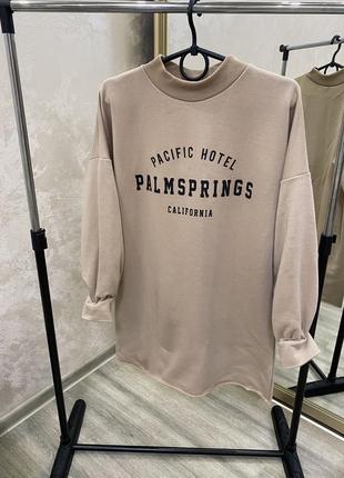 Boohoo  в наличии женское платье туника под шею one size размер s/m  с начесом демисезонное на длинном рукаве теплое