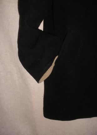 Двубортное шерстяное короткое пальто полупальто modern classic4 фото