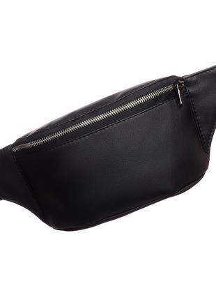 Стильная чёрная женская сумочка на пояс, плече1 фото