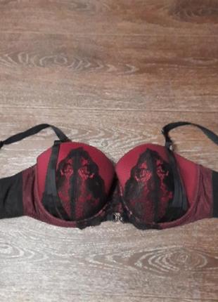 Брендовий красивий бюстгалтер р.36 e 80e від george кісточки поролон кружево стразіки