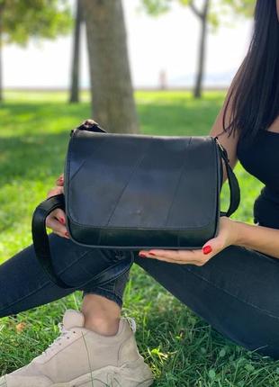 Сумка кожа на длинной ручке клатч