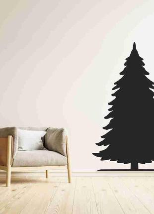 Наклейка на стену (стекло, мебель, зеркало, металл) "елка (возможен любой цвет пленки)"