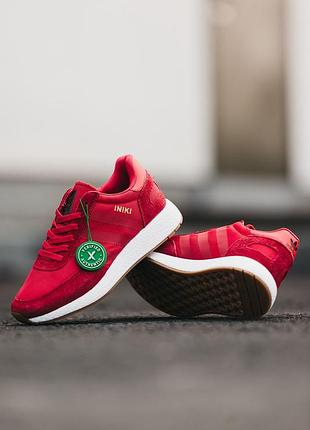 Замшевые кроссовки adidas iniki red / замшеві кросівки2 фото
