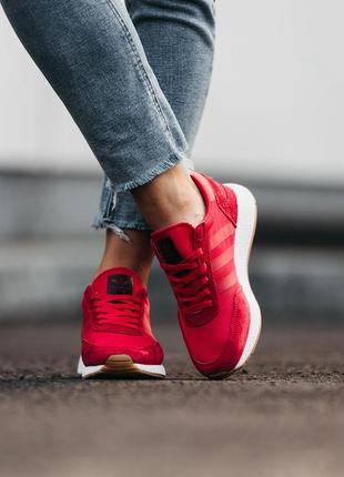 Замшевые кроссовки adidas iniki red / замшеві кросівки6 фото