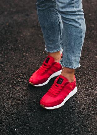 Замшевые кроссовки adidas iniki red / замшеві кросівки5 фото