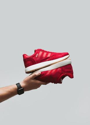 Замшевые кроссовки adidas iniki red / замшеві кросівки