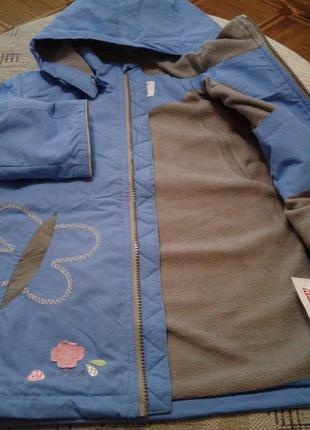 Курточка ветровка плащик kiko на крупняшку на 110 см + большемерит4 фото