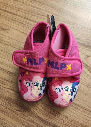 Детские тапочки лошадка литл пони единорог disney,р.14.3см, 14.7см, 16.2 см