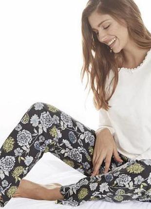 Красивая женская пижама домашний костюм esmara германия, реглан штаны, евро s