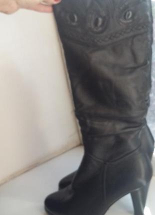 Сапоги зимние кожа