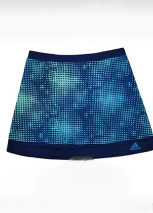 Спортивная новая юбка-шорты принт горох бренда adidas u9 14-15 eur 164-170