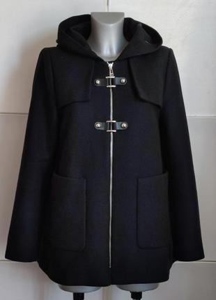 Вовняне пальто zara  чорного кольору2 фото