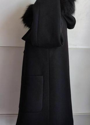 Вовняне пальто zara  чорного кольору5 фото