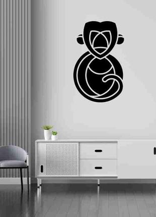 Наклейка на стіну (скло, меблі, дзеркало, метал) "графічна мавпа (можливий будь-який колір плівки)"
