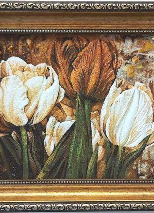 Натюрморт тюльпани н-119   20*30